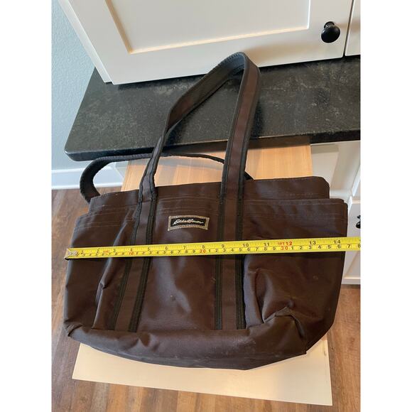 Eddie Bauer Midi Drawstring Brown Tote - Picture 7 of 11